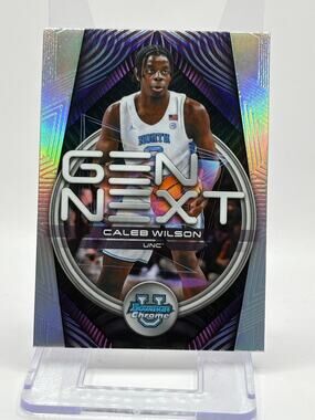 2025 Bowman U Chrome Caleb Wilson Gen Next Refractor UNC Tar Heels Chicago Bulls